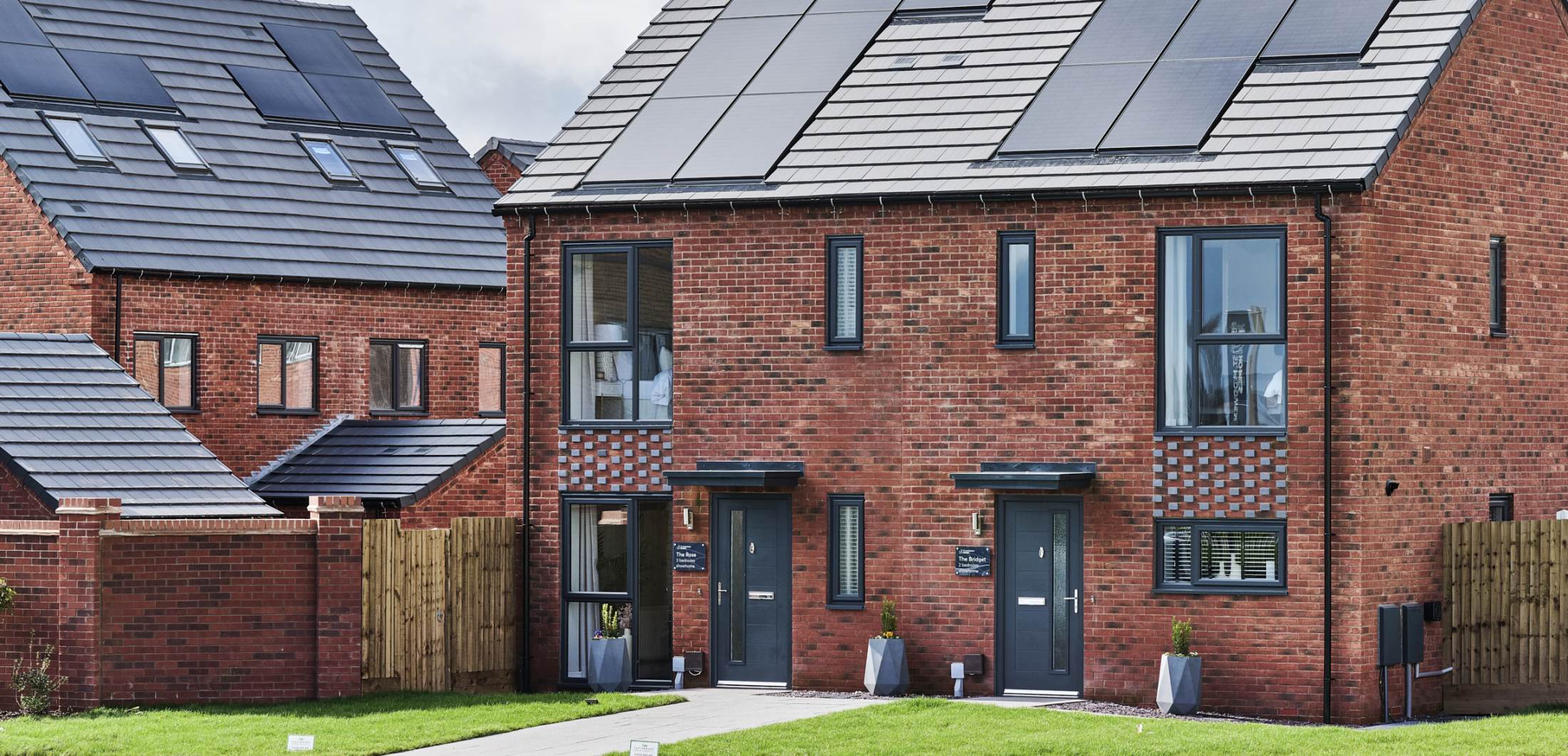 Solar panels on new build homes